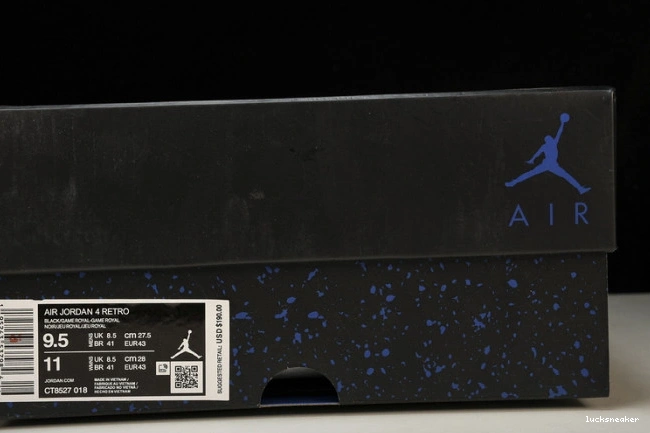 Rep LUCY Jordan CT8527-018 Black Retro Game 4 Royal 0715